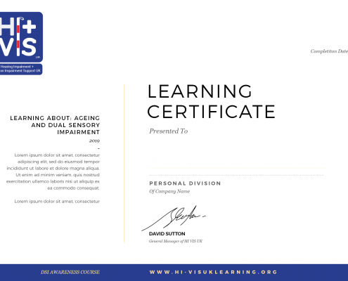 graphic of our course certificate